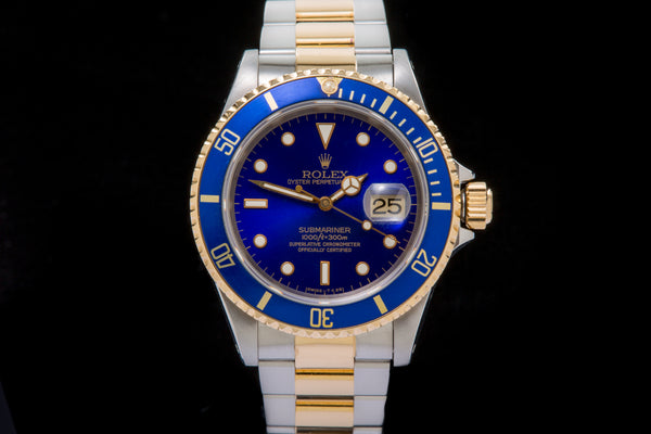 Rolex Submariner 16613 rare Purple Blue dial SOLD The Watch