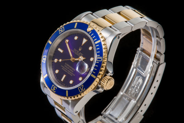 Rolex Submariner 16613 rare Purple Blue dial SOLD The Watch Collector