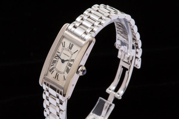 Cartier Ladies Tank Americaine 18ct white gold The Watch Collector