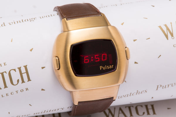 Pulsar P3 LED 14K gold James Bond New Old Stock SOLD The Watch Collector