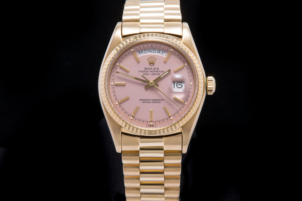 Rolex day date online pink gold