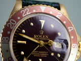 Rolex GMT-Master 18ct gold Nipple Dial Root Beer