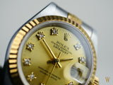 Rolex Ladies  Datejust 18ct Gold & Stainless Steel with  Diamond Dial