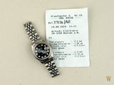 Rolex Ladies Datejust Black Diamond Dial Ref 79174