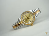 Rolex Ladies  Datejust 18ct Gold & Stainless Steel with  Diamond Dial