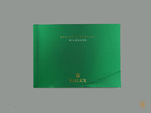 Rolex Milgauss Booklet 2016 English Language