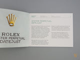 Rolex DateJust Booklet 2015 German Language