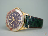 Rolex GMT-Master 18ct gold Nipple Dial Root Beer