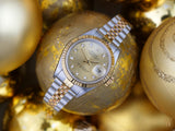 Rolex Ladies  Datejust 18ct Gold & Stainless Steel with  Diamond Dial