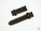 Panerai Brown leather strap with Ivory stitching