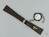 Omega Genuine Vintage Leather Strap and Steel Buckle