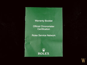 Rolex Warranty Booklet