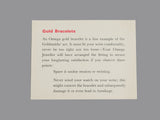 Omega Gold Bracelet Care  Leaflet