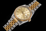 Rolex Datejust 36mm 18ct gold and stainless steel.