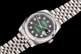 Rolex Datejust graduated green dial with diamond hour markers