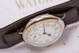 Trench Watch with solid silver hinged case