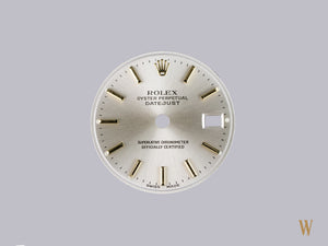 Rolex 26mm Datejust White Dial Gold Hour Markers