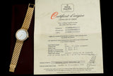 Patek Philippe 18 ct gold Calatrava with factory diamond bezel