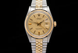 Rolex Oyster Perpetual date just 18ct gold and stainless steel