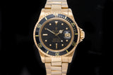 Rolex Submariner solid 18ct gold with stunning tropical nipple dial