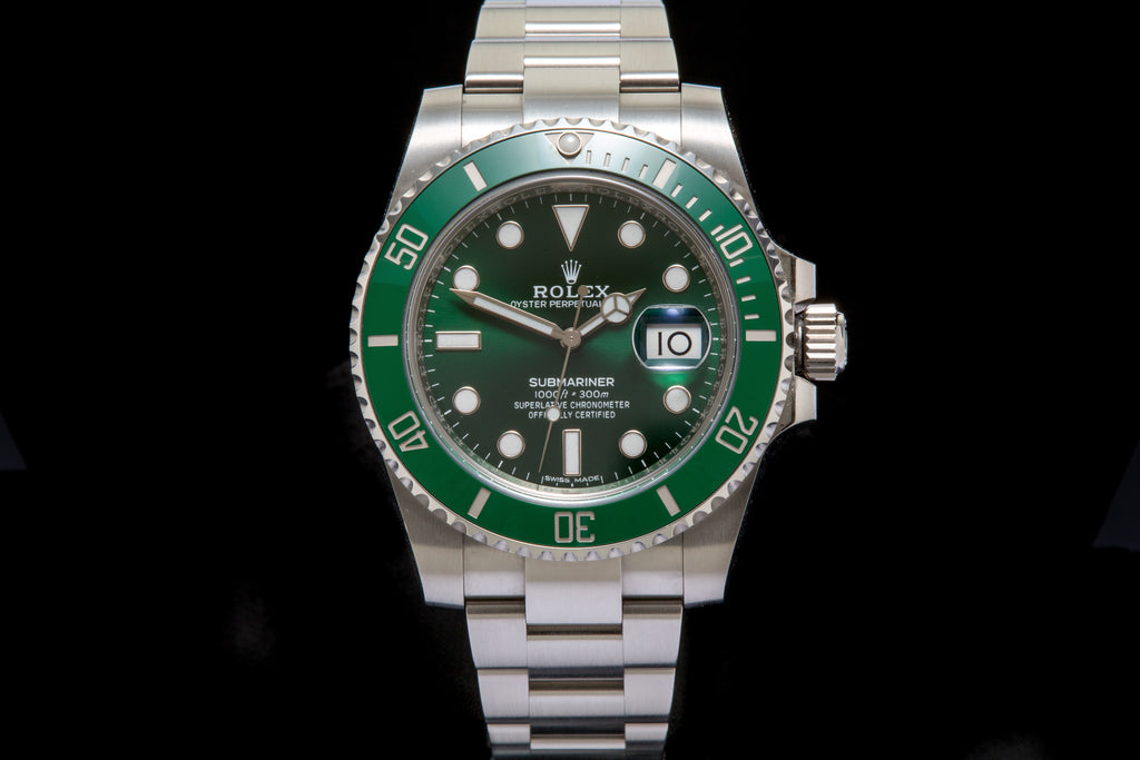 Rolex Submariner 116610LV HULK box and papers – The Watch Collector