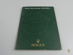 Rolex SeaDweller DEEPSEA Booklet