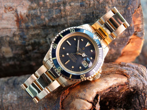 Rolex Submariner solid 18ct gold with stunning tropical nipple dial
