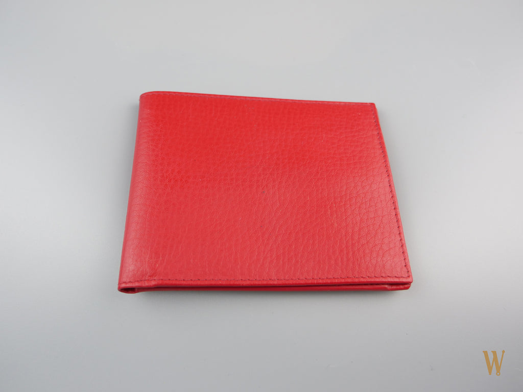 Rolex Red Leather Wallet with Embossed Logo